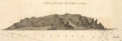 historic engraving of Isla Mas Afuera